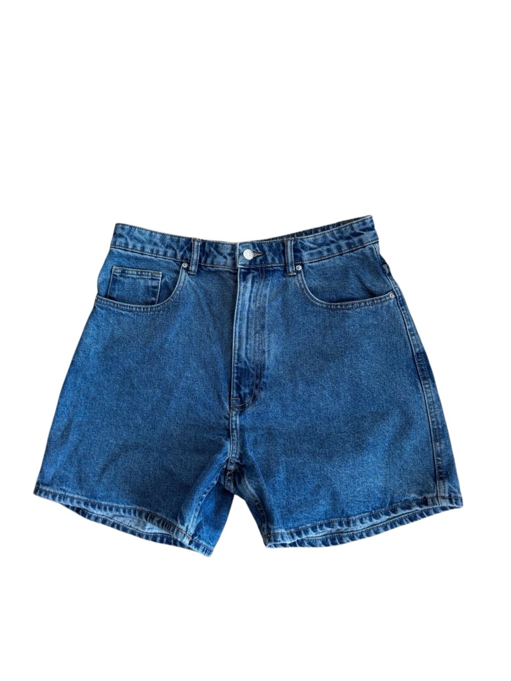 ZARA Women's Mom Jean Denim 100% Organically Grown Cotton Shorts Size 8 - Picture 1 of 5